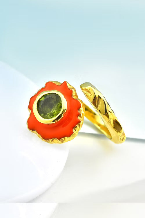 Single Stone Silver Ring