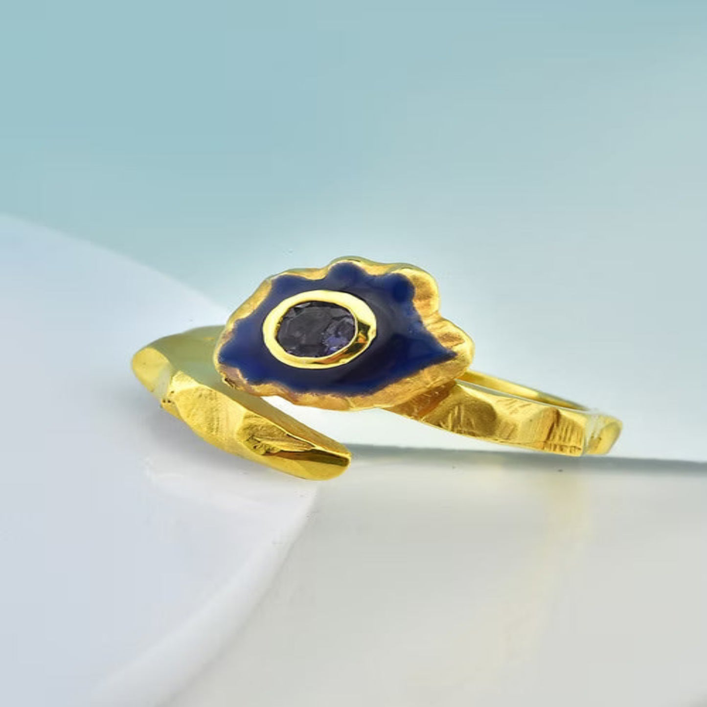 Single Stone Silver Ring